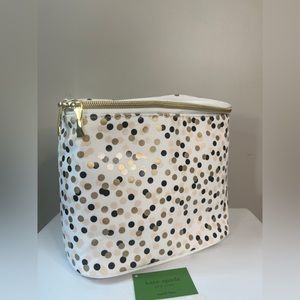 Kate Spade ♠️ polka dot NWT insulated lunch or cosmetic bag